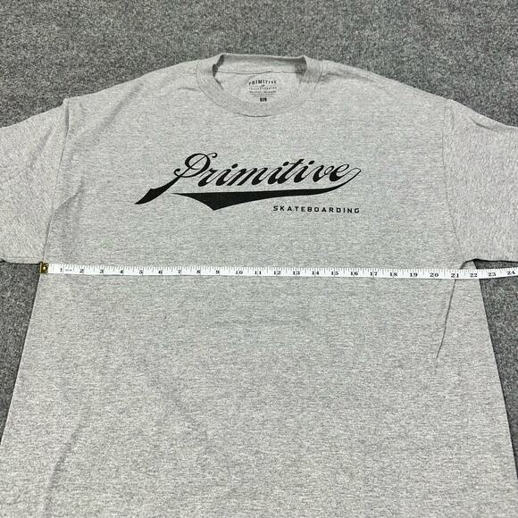 Primitive Skateboarding Mens XL Shirt Gray Short Sleeve Logo - Picture 3 of 6